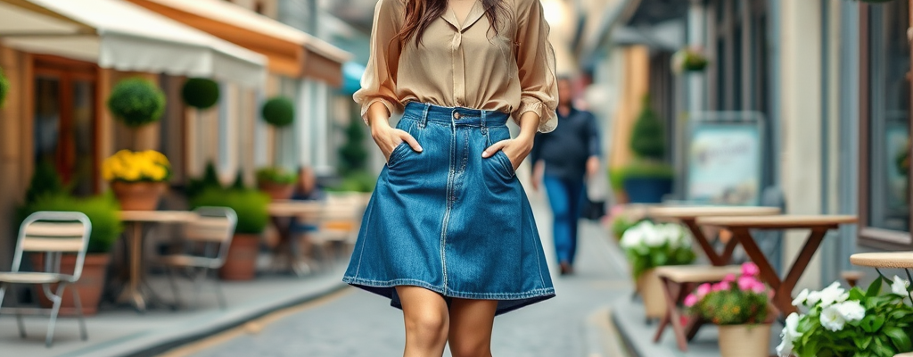 raresiordache.ro | Look-uri de inspirație pariziană cu fusta de blugi